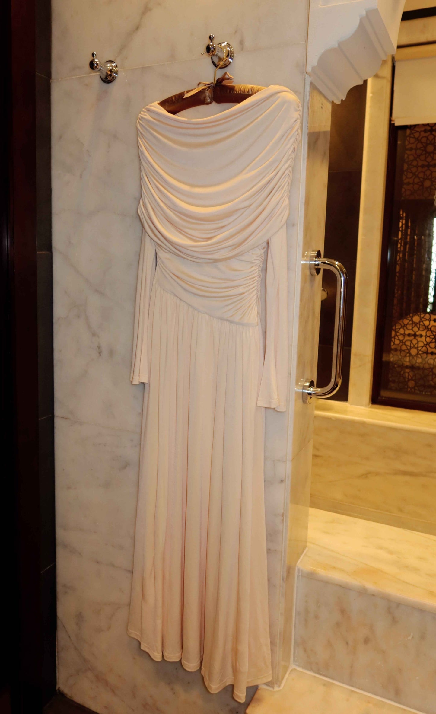 Lunara butter yellow modest long sleeve maxi dress for special occasions.